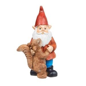 🐿️ GNOME WITH SQUIRREL FIGURINE 🐿️
